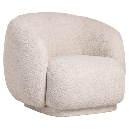 Armchair Karpen Hm9600.06 Ecru Boucle Fabric 93x87x78h Cm.