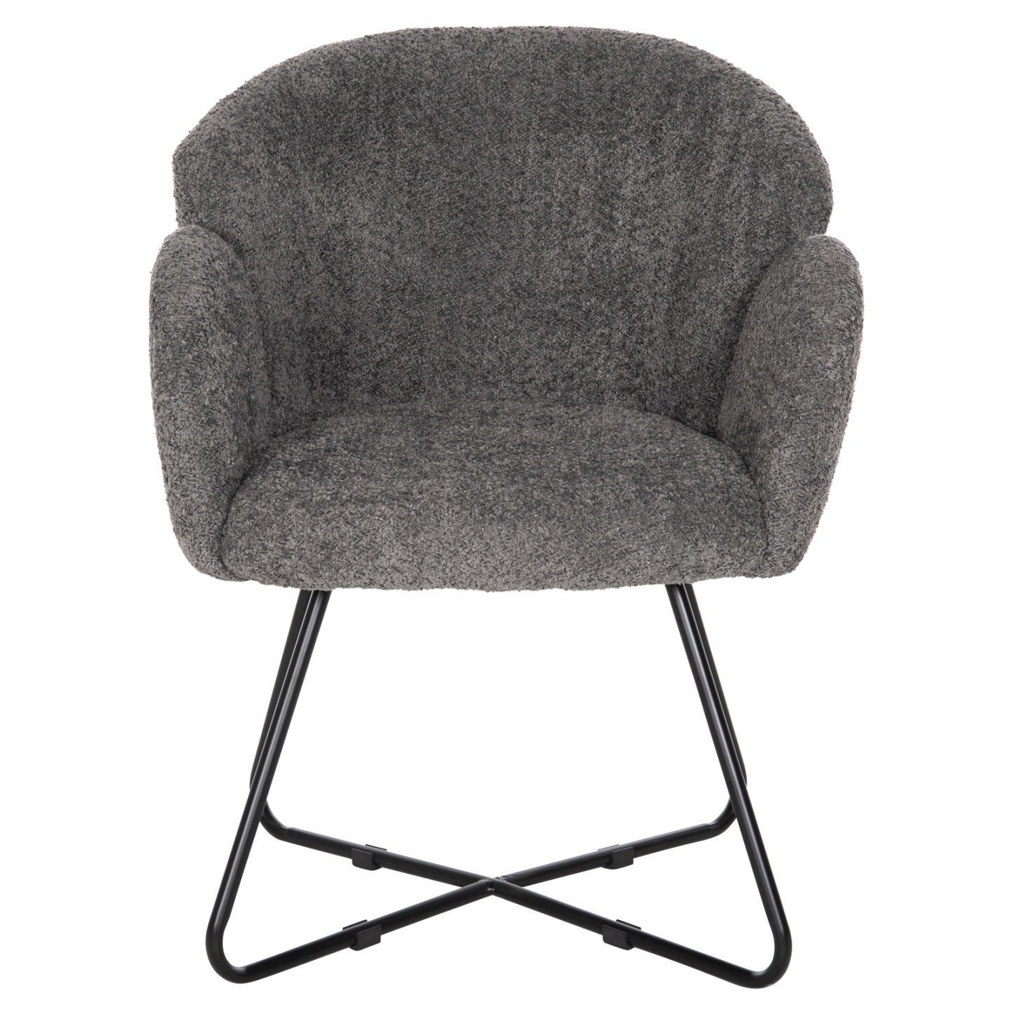 Armchair Harnis Hm9603.01 Grey Boucle-black Metal Base 59,5x64x77hcm.