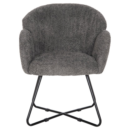 Armchair Harnis Hm9603.01 Grey Boucle-black Metal Base 59,5x64x77hcm.