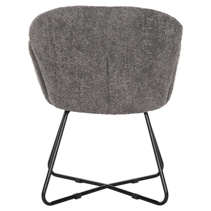Armchair Harnis Hm9603.01 Grey Boucle-black Metal Base 59,5x64x77hcm.