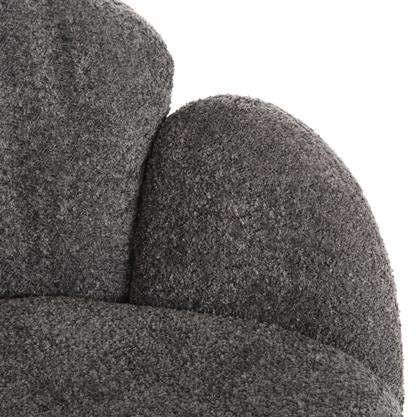 Armchair Harnis Hm9603.01 Grey Boucle-black Metal Base 59,5x64x77hcm.