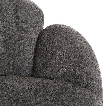 Armchair Harnis Hm9603.01 Grey Boucle-black Metal Base 59,5x64x77hcm.