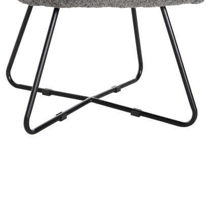 Armchair Harnis Hm9603.01 Grey Boucle-black Metal Base 59,5x64x77hcm.