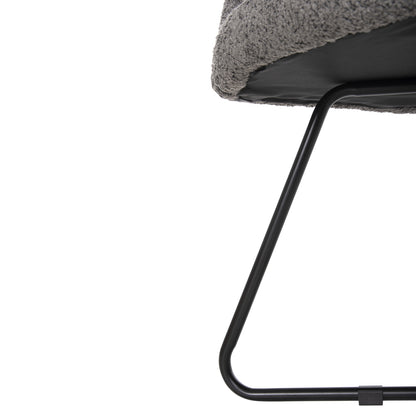 Armchair Harnis Hm9603.01 Grey Boucle-black Metal Base 59,5x64x77hcm.