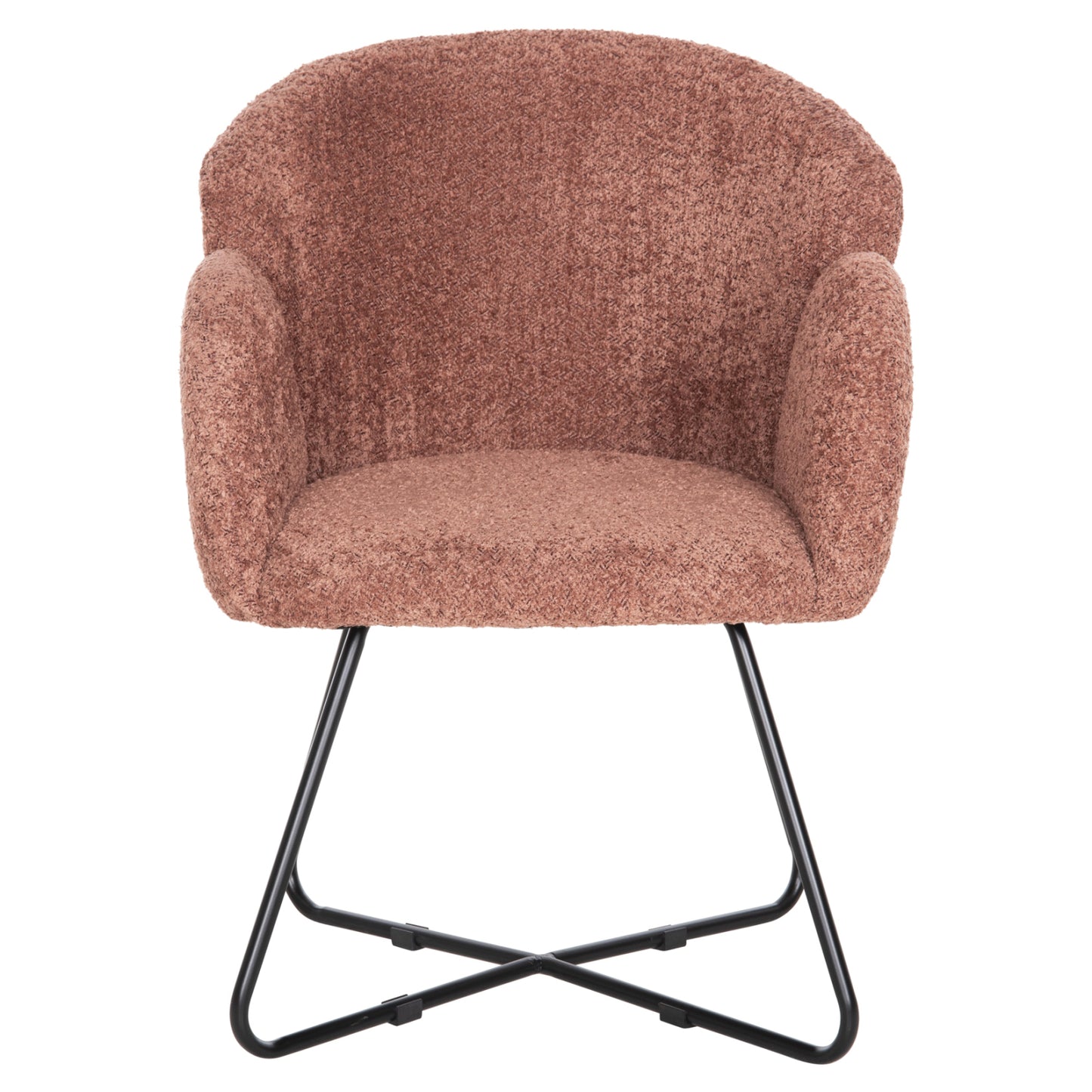 Armchair Harnis Hm9603.02 Pink Boucle-black Metal Base 59.5x64x77hcm.