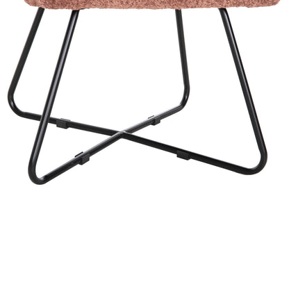 Armchair Harnis Hm9603.02 Pink Boucle-black Metal Base 59.5x64x77hcm.
