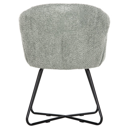 Armchair Harnis Hm9603.05 Pistachio Green Boucle-black Metal Base 59.5x64x77hcm.