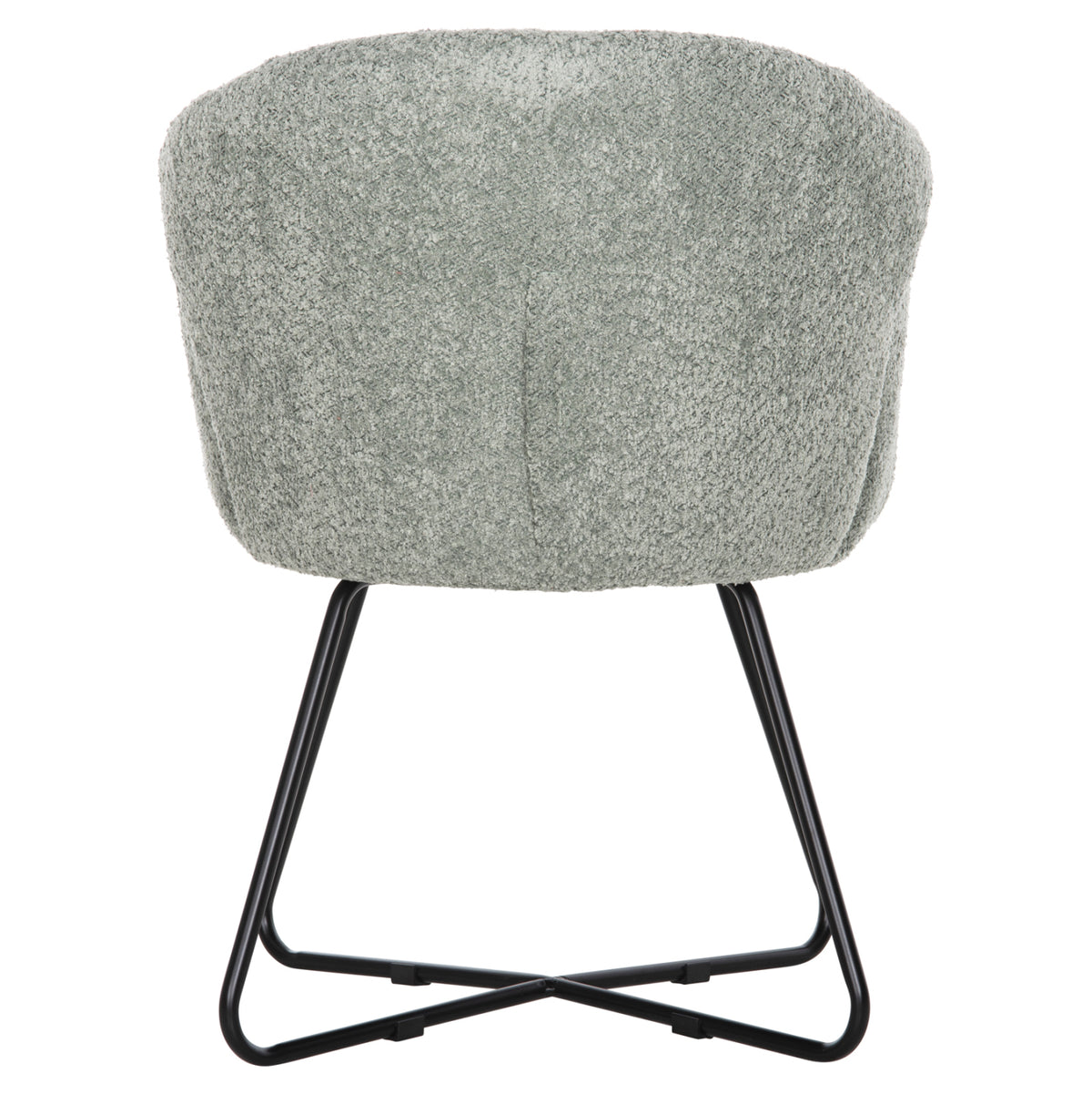 Armchair Harnis Hm9603.05 Pistachio Green Boucle-black Metal Base 59.5x64x77hcm.