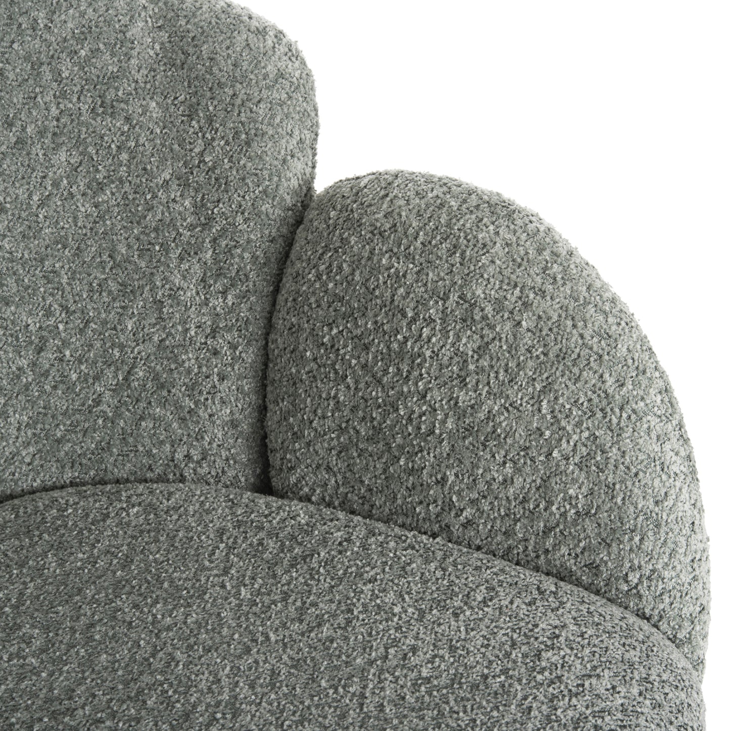 Armchair Harnis Hm9603.05 Pistachio Green Boucle-black Metal Base 59.5x64x77hcm.