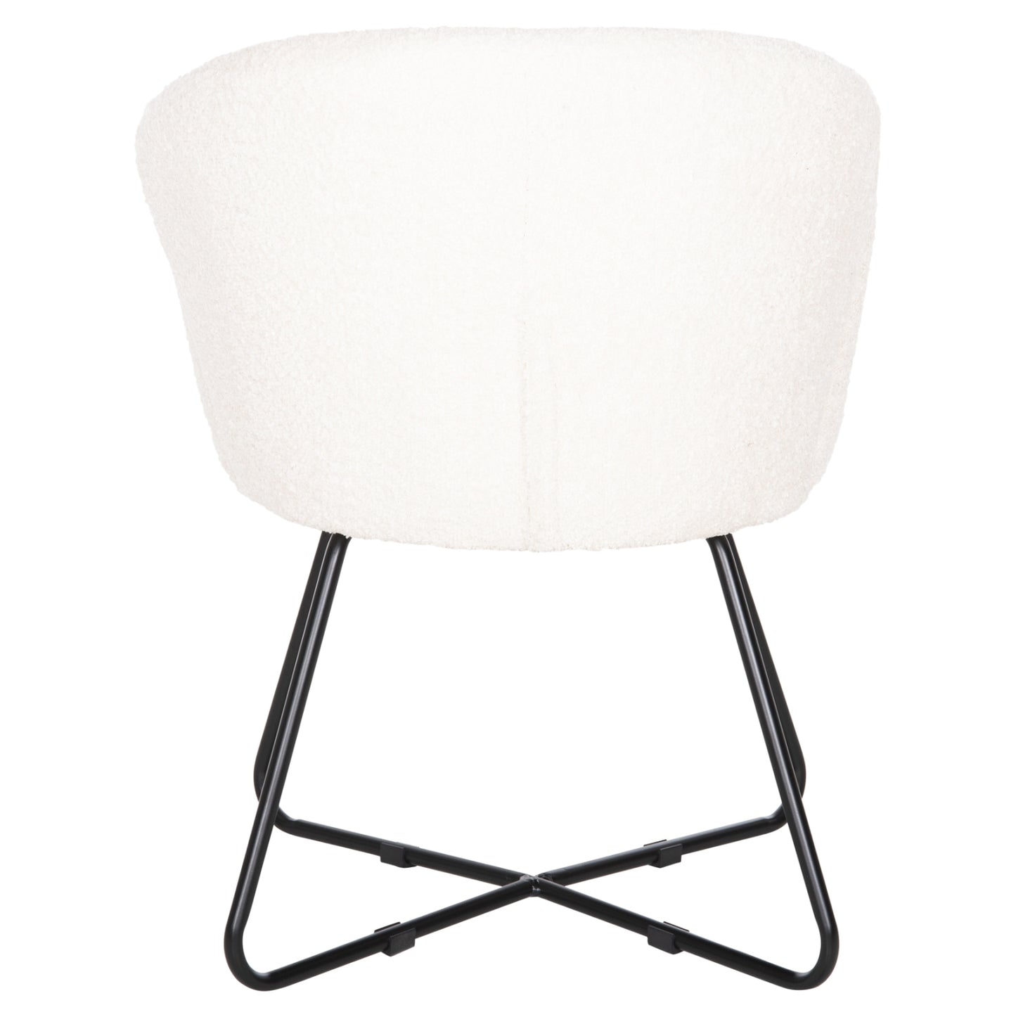 Armchair Harnis Hm9603.06 Ecru Boucle-black Metal Base 59.5x64x77 Cm.