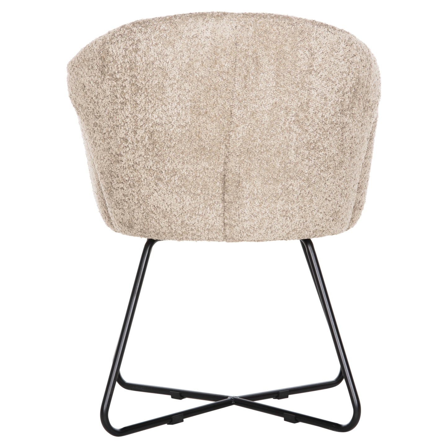 Armchair Harnis Hm9603.08 Beige Boucle-black Metal Base 59.5x64x77hcm.