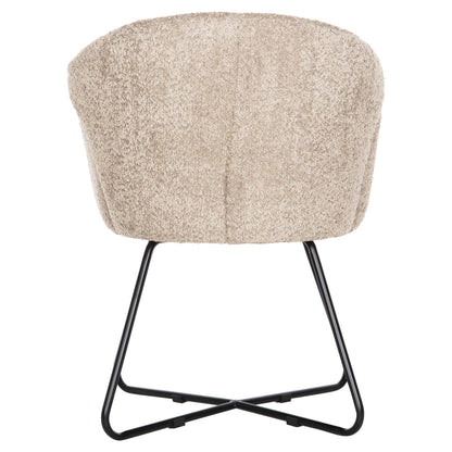 Armchair Harnis Hm9603.08 Beige Boucle-black Metal Base 59.5x64x77hcm.