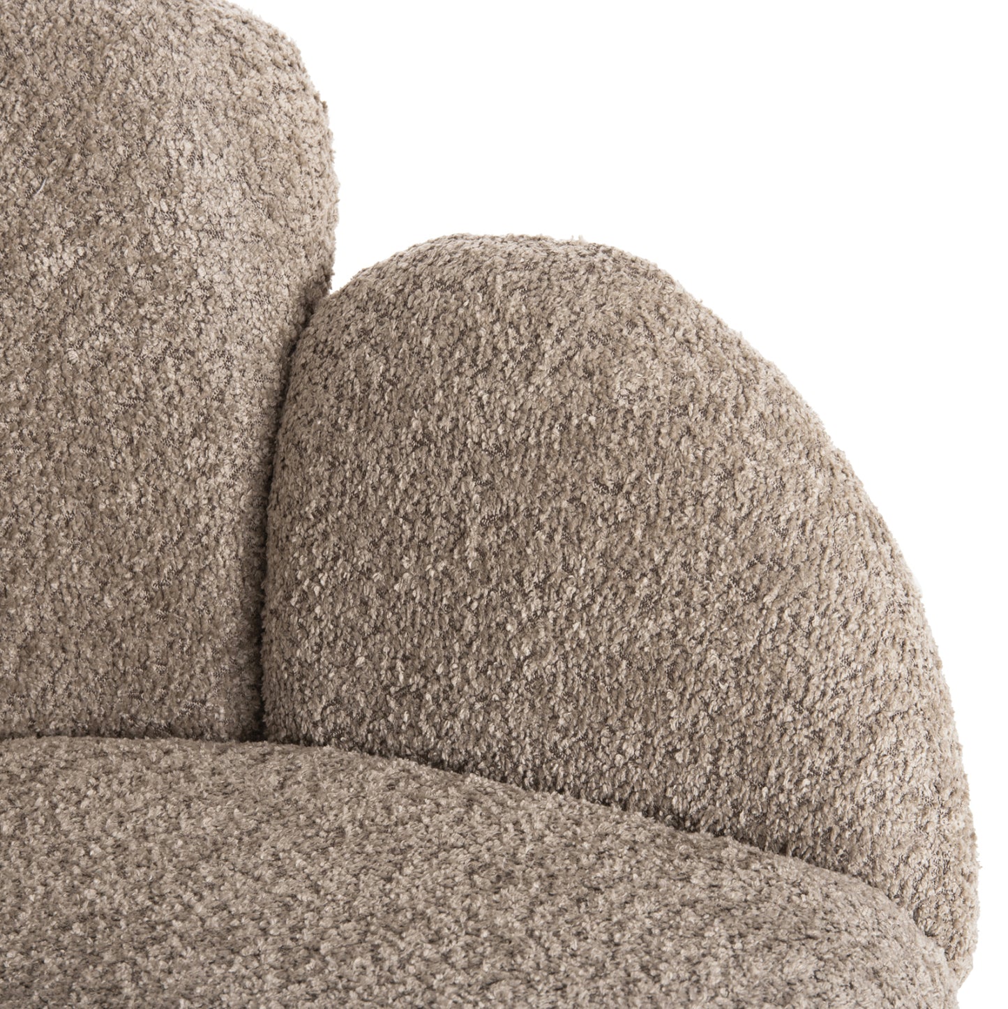 Armchair Harnis Hm9603.08 Beige Boucle-black Metal Base 59.5x64x77hcm.