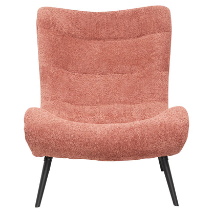 Armchair Brym Hm9605.02 Pink Boucle Fabric-black Wooden Legs 97x80x100hcm.