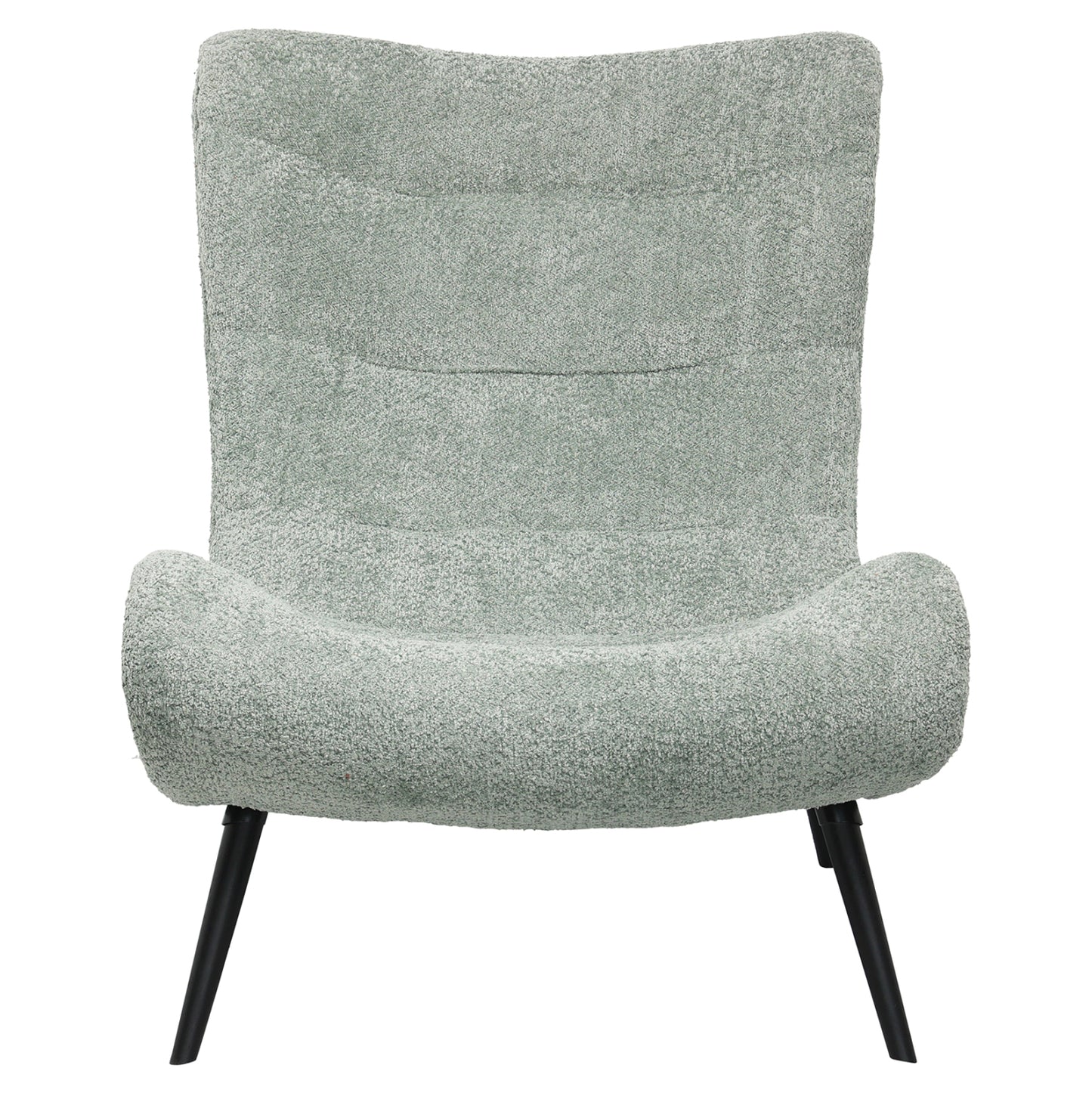 Armchair Brym Hm9605.05 Pistachio Green Boucle Fabric-black Wooden Legs 97x80x100hcm.