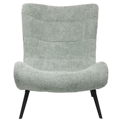 Armchair Brym Hm9605.05 Pistachio Green Boucle Fabric-black Wooden Legs 97x80x100hcm.