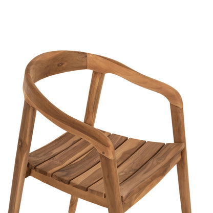 Armchair Deus Hm9621 Teak Wood 54x56x76hcm.