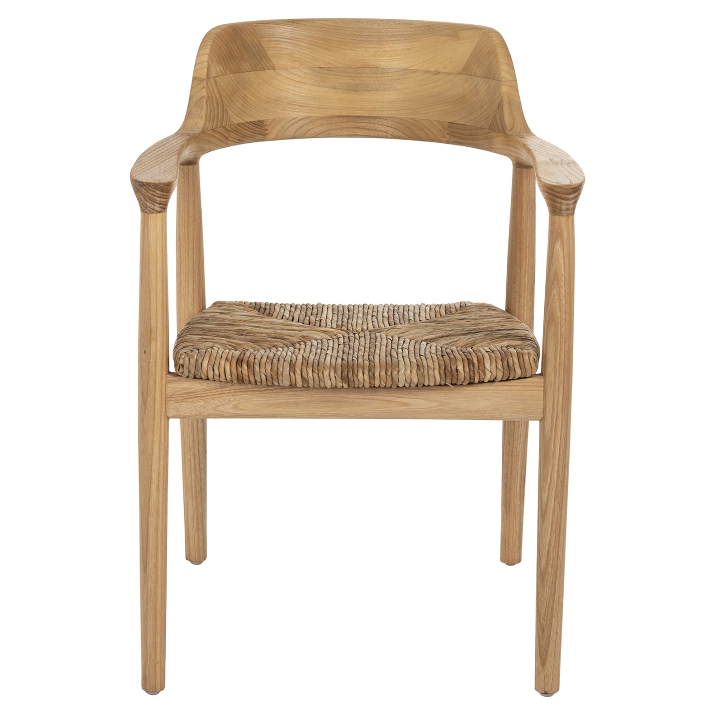 Armchair Kingsley Hm9634.01 Teak Wood & Straw Matt In Natural Color 57,5x54x80hcm.