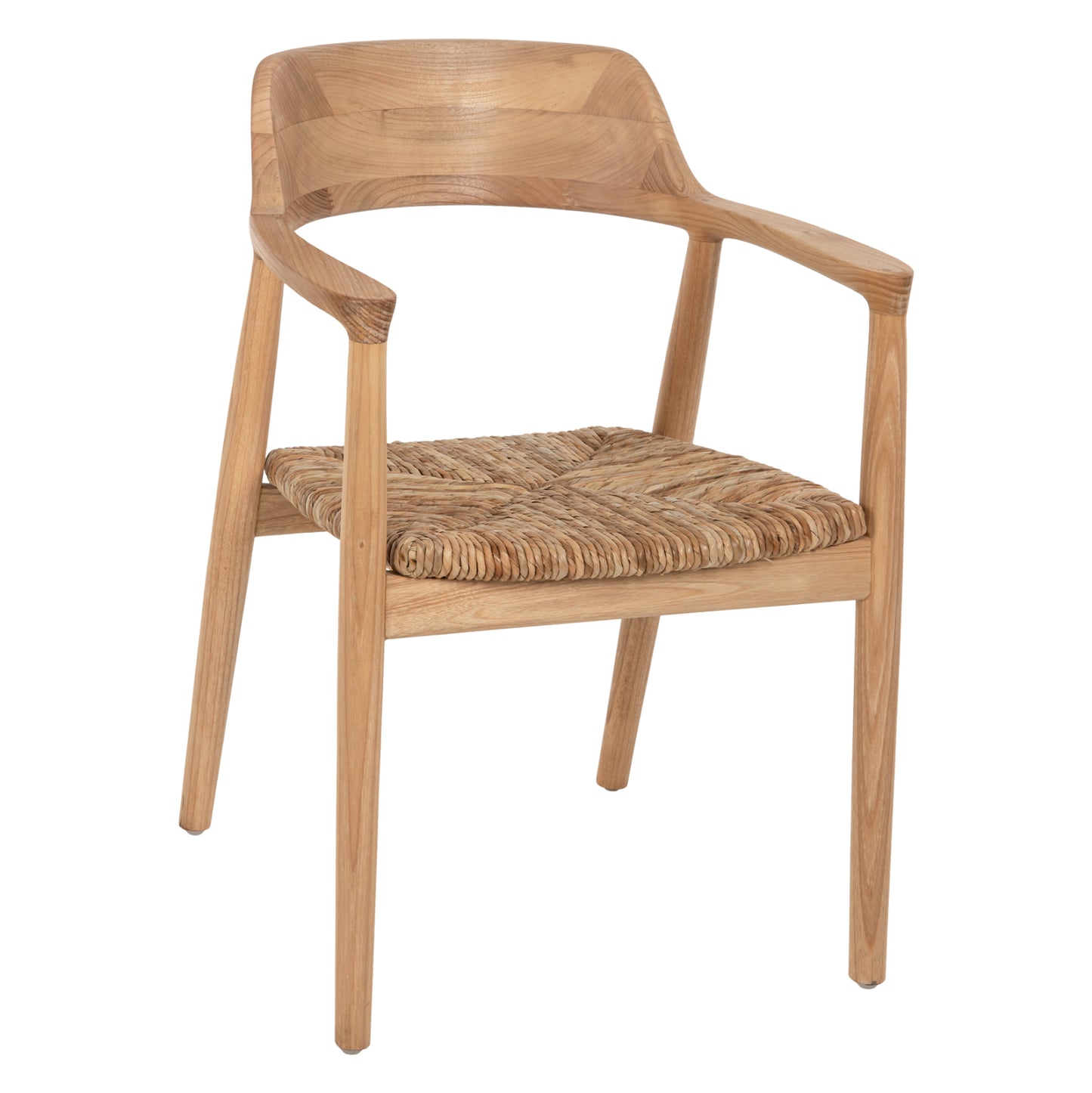 Armchair Kingsley Hm9634.01 Teak Wood & Straw Matt In Natural Color 57,5x54x80hcm.