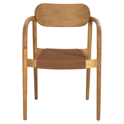 Armchair Oslo Hm9636.01 Teak Wood In Natural & Brown Rope 55x54x80hcm.