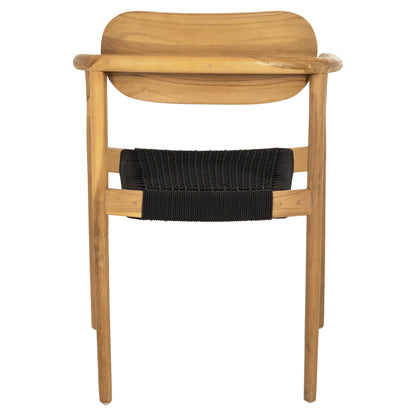 Armchair Oslo Hm9636.02 Teak Wood In Natural & Black Rope 55x54x80hcm.
