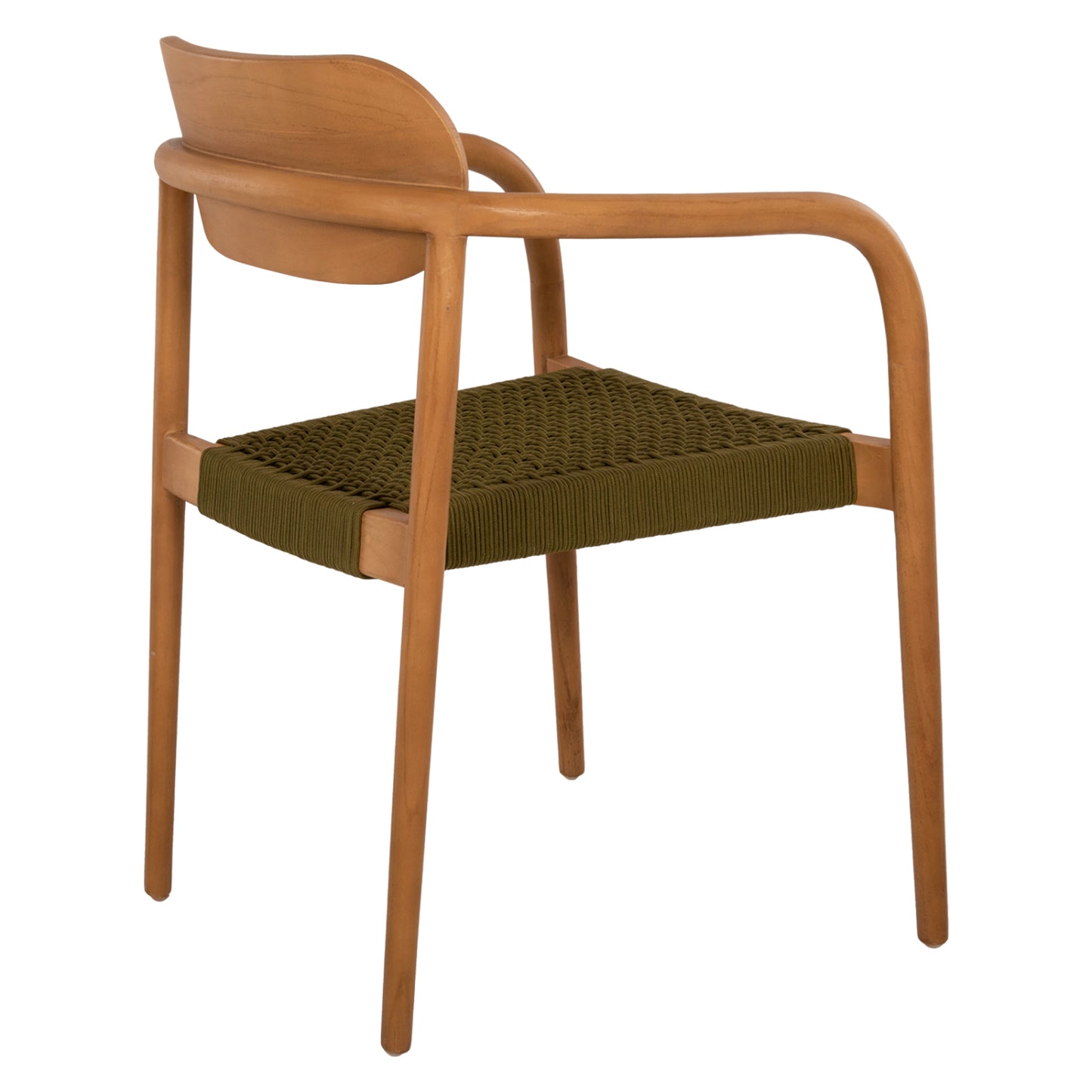 Armchair Oslo Hm9636.05 Teak Wood In Natural & Green Rope 55x54x80hcm.