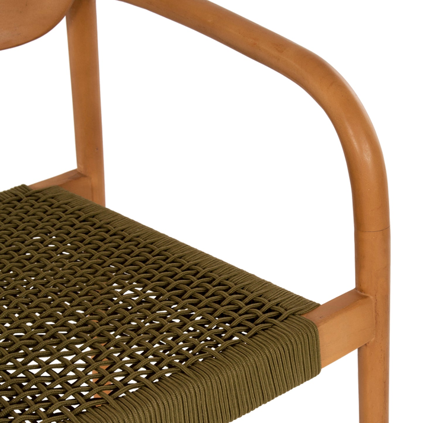 Armchair Oslo Hm9636.05 Teak Wood In Natural & Green Rope 55x54x80hcm.