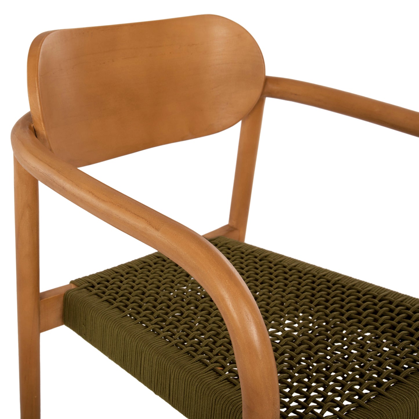 Armchair Oslo Hm9636.05 Teak Wood In Natural & Green Rope 55x54x80hcm.