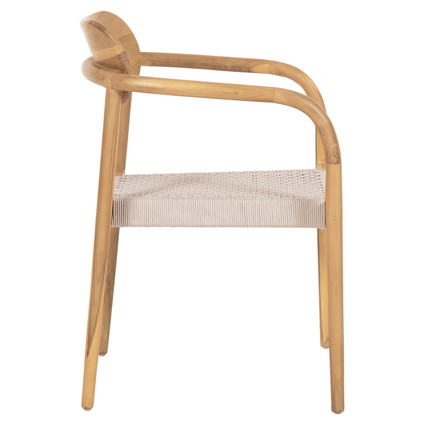 Armchair Oslo Hm9636.07 Teak Wood In Natural & Beige Rope 55x54x80hcm.