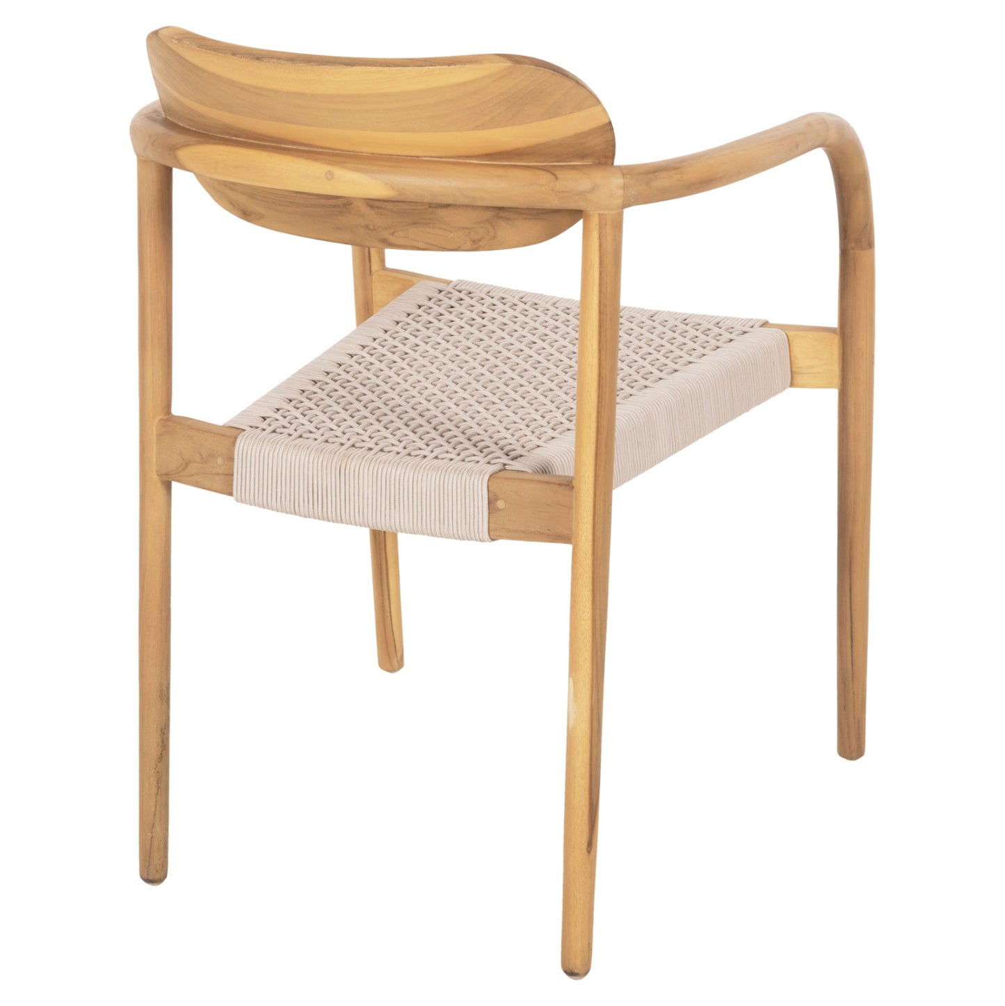Armchair Oslo Hm9636.07 Teak Wood In Natural & Beige Rope 55x54x80hcm.