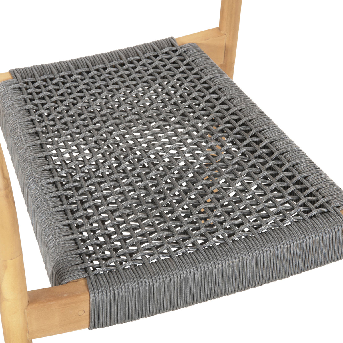 Armchair Oslo Hm9636.08 Teak Wood In Natural & Rope--b'rated 55x54x80hcm.