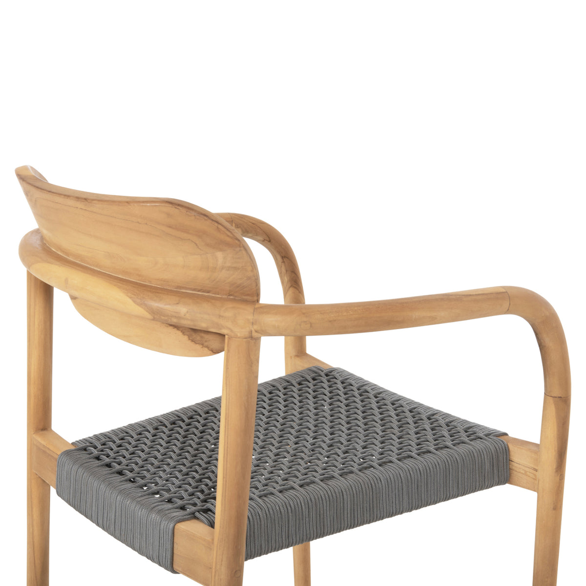 Armchair Oslo Hm9636.08 Teak Wood In Natural & Rope--b'rated 55x54x80hcm.