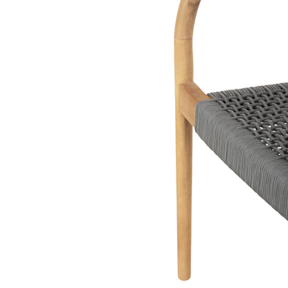 Armchair Oslo Hm9636.08 Teak Wood In Natural & Rope--b'rated 55x54x80hcm.