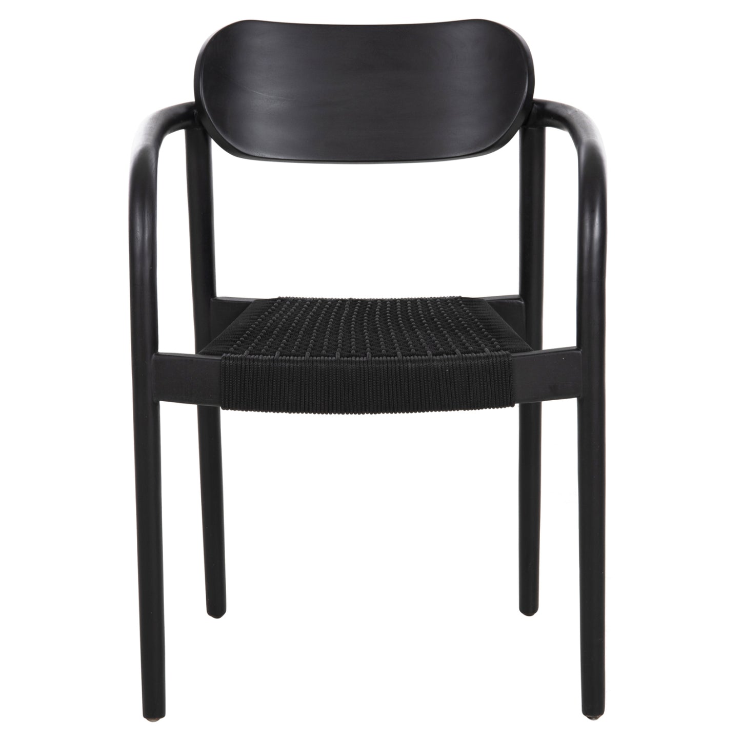 Armchair Oslo Hm9636.12 Teak Wood & Rope In Black 55x54x80hcm.