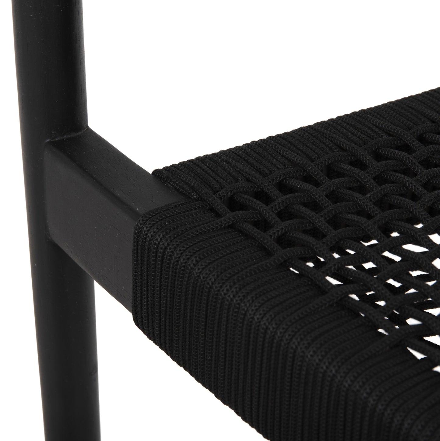 Armchair Oslo Hm9636.12 Teak Wood & Rope In Black 55x54x80hcm.