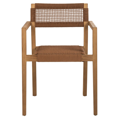 Armchair Charlotte Hm9637.01 Teak Wood & Brown Rope--b'rated 59x54x83hcm.