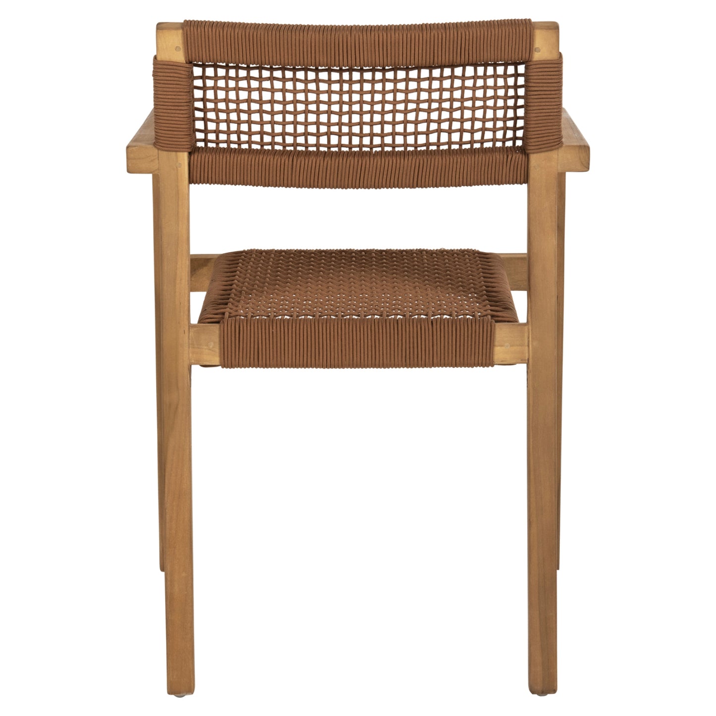Armchair Charlotte Hm9637.01 Teak Wood In Natural & Brown Rope 59x54x83hcm.