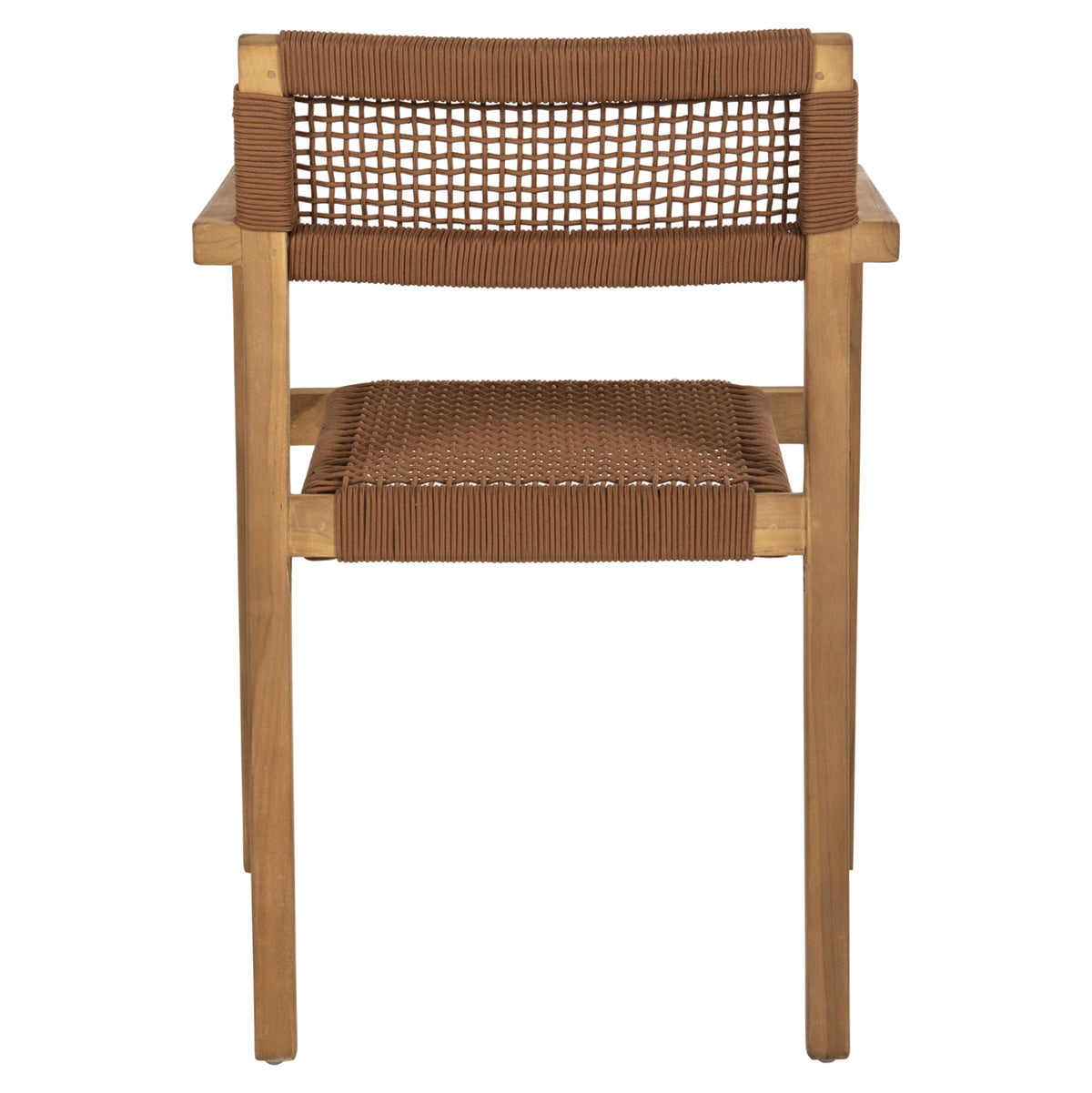 Armchair Charlotte Hm9637.01 Teak Wood & Brown Rope--b'rated 59x54x83hcm.