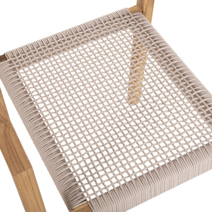 Armchair Charlotte Hm9637.07 Teak Wood & Beige Rope--b'rated 58x61x81hcm.