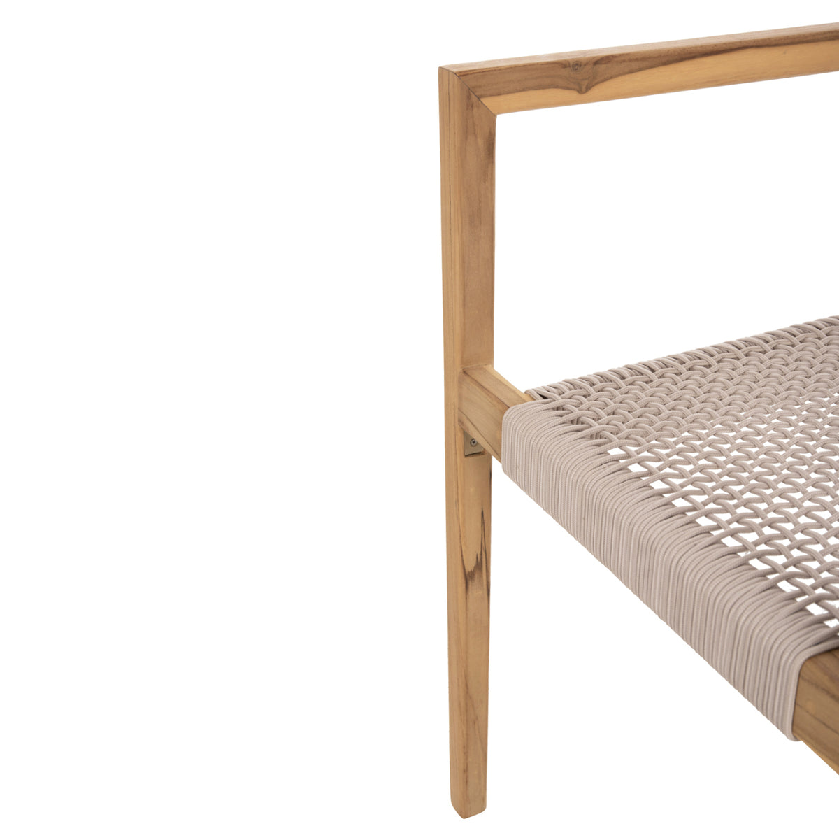 Armchair Charlotte Hm9637.07 Teak Wood & Beige Rope--b'rated 58x61x81hcm.