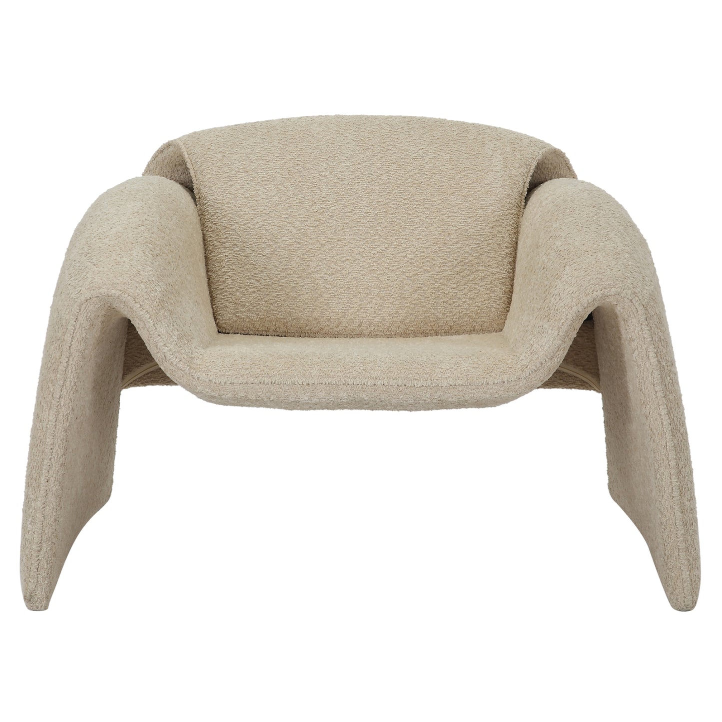 Armchair Laforge Hm9679.03 Beige Boucle Fabric-metal Frame 100x83x66hcm.
