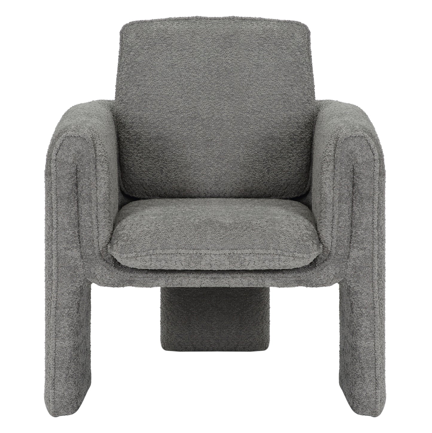 Armchair Crusher Hm9681.01 Grey Boucle Fabric-metal Frame 82x78x87hcm.