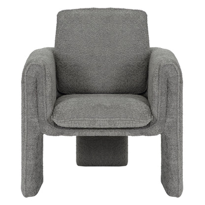 Armchair Crusher Hm9681.01 Grey Boucle Fabric-metal Frame 82x78x87hcm.