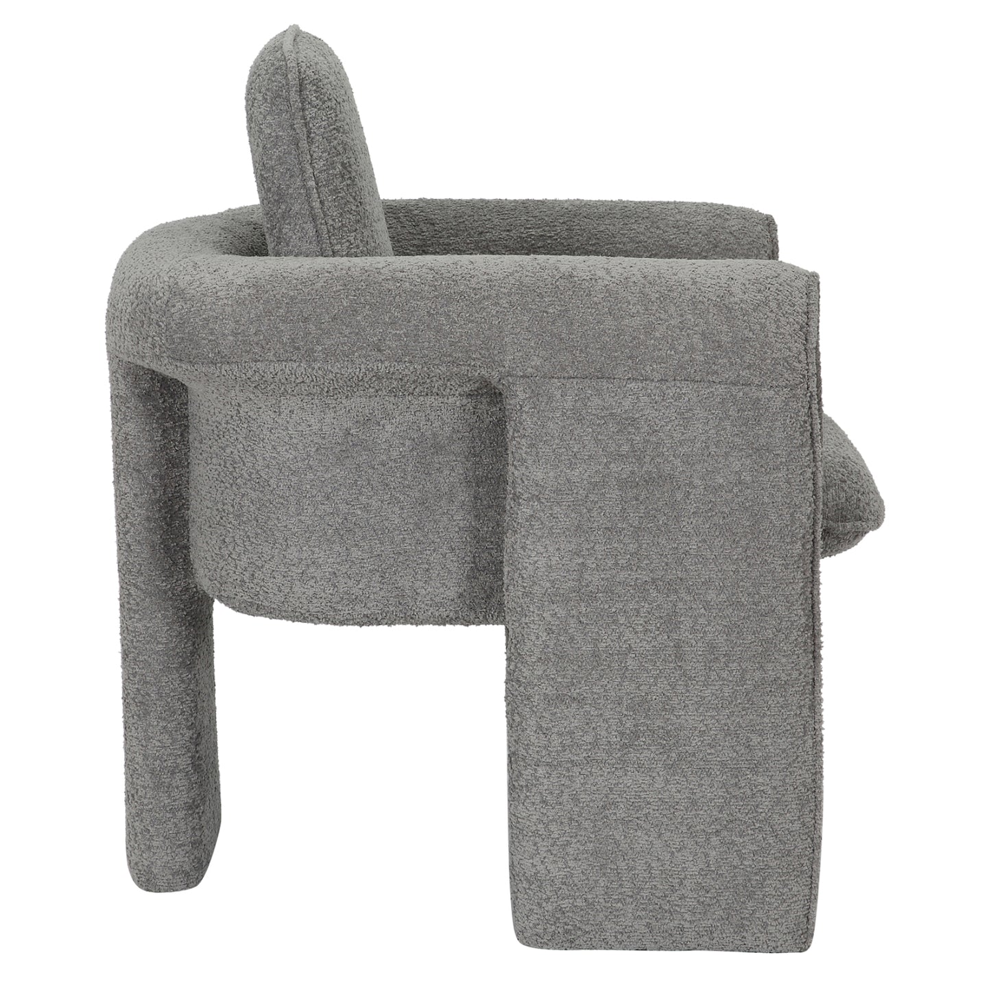 Armchair Crusher Hm9681.01 Grey Boucle Fabric-metal Frame 82x78x87hcm.