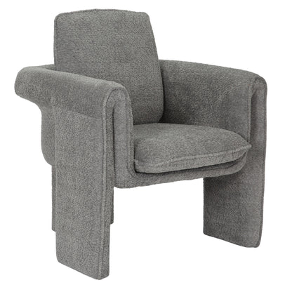 Armchair Crusher Hm9681.01 Grey Boucle Fabric-metal Frame 82x78x87hcm.