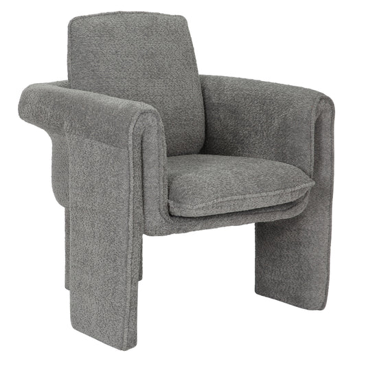 Armchair Crusher Hm9681.01 Grey Boucle Fabric-metal Frame 82x78x87hcm.