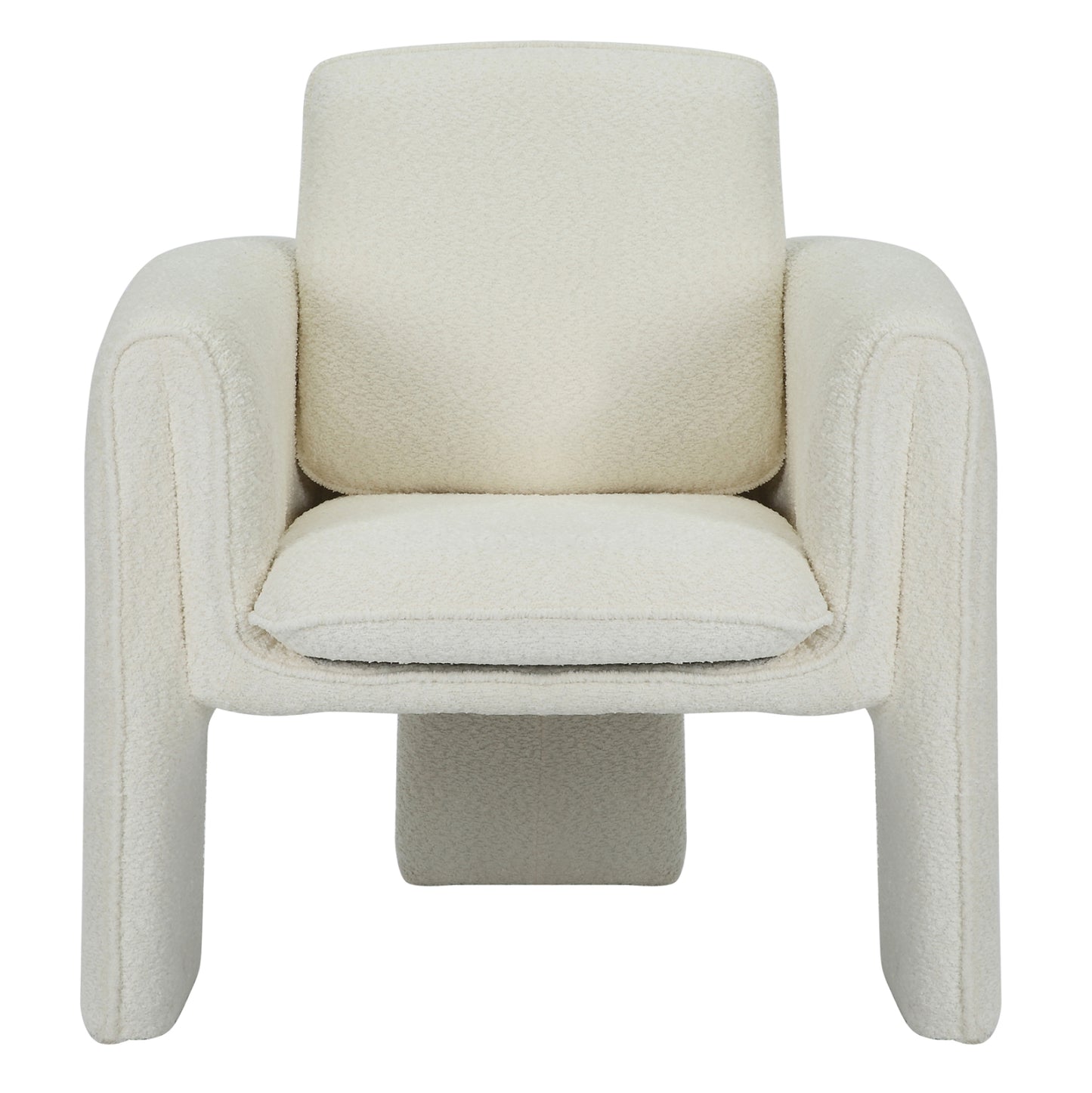 Armchair Crusher Hm9681.04 White Boucle Fabric-metal Frame 82x78x87hcm.