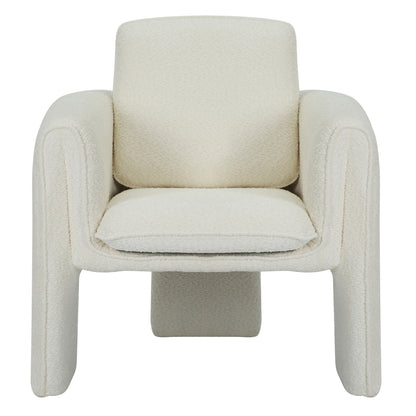 Armchair Crusher Hm9681.04 White Boucle Fabric-metal Frame 82x78x87hcm.