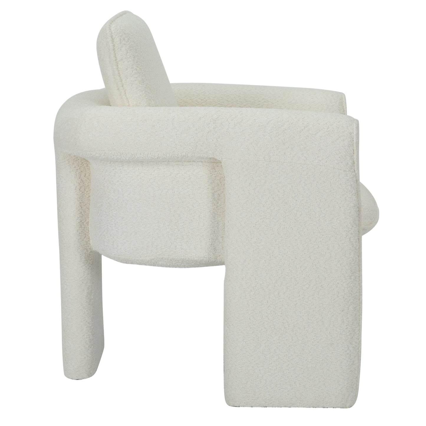 Armchair Crusher Hm9681.04 White Boucle Fabric-metal Frame 82x78x87hcm.