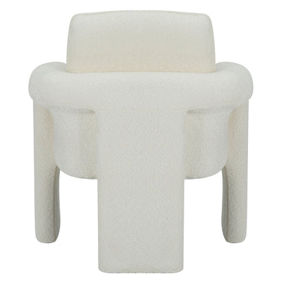 Armchair Crusher Hm9681.04 White Boucle Fabric-metal Frame 82x78x87hcm.